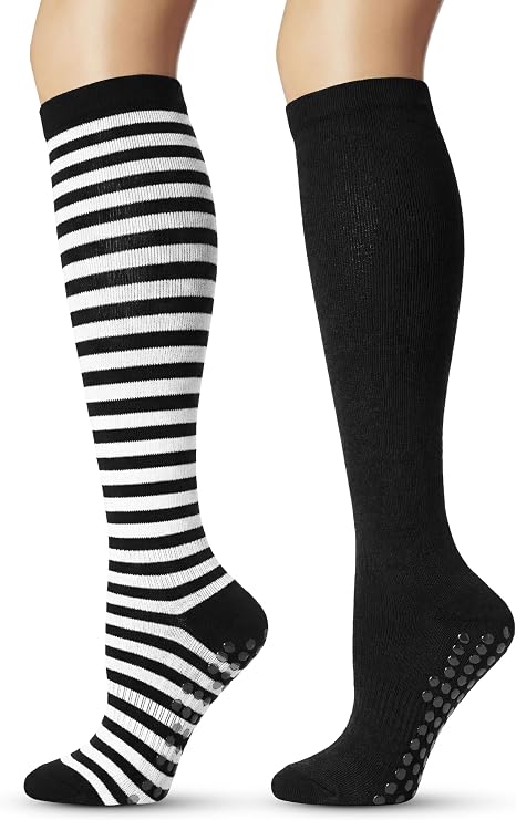 2 Pcs Soft Knee High Long Socks for Women&Men Compression Socks for Pregnancy Travel Sports