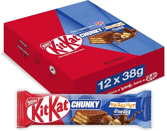Nestlé Kitkat Chunky Sütlü Çikolatalı Fındıklı Gofret 38 Gram x 12