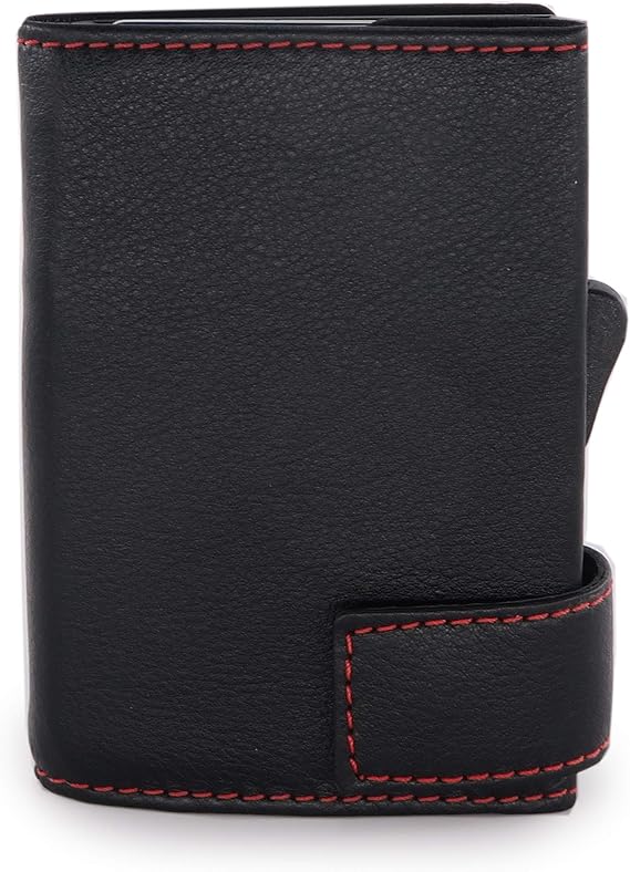 SecWal Zipped Coin Holder Kartenetui black/red