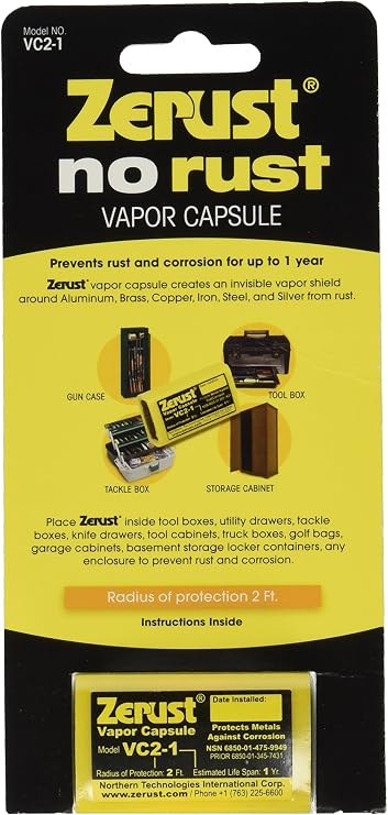 2 in. x 1.25 in. x 0.75 in. VC2-1 No Rust Vapor Capsule, Yellow
