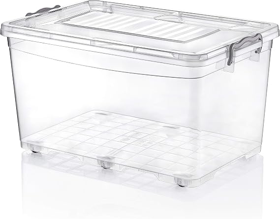 Plastic 50 liter Wheeled Multi Box Storage Container