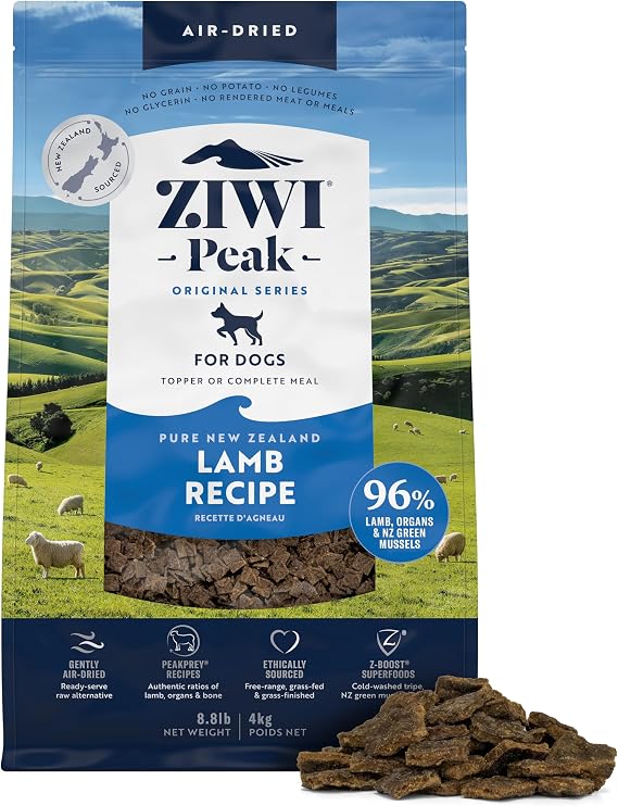ZIWI Peak Air-Dried Dog Food Lamb - All Natural, High Protein, Grain Free, Limited Ingredient w/ Superfoods (140.8oz)