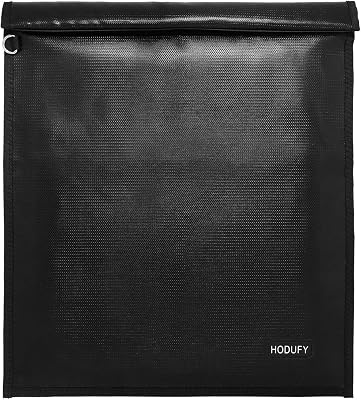 Hodufy Faraday Bag for Laptops 20 x 15 inches, Faraday Cage, Faraday Bags for Phones & Key Fobs, Fireproof & Water Resistant Bag, Anti-Theft Pouch, Anti-Hacking Case BlockerBlack