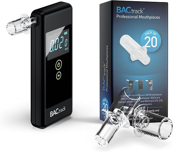 BACtrack Trace Breathalyzer & 20 Breathalyzer Mouthpieces