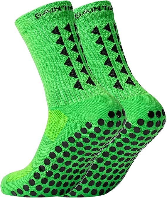 Gain The Edge Football Grip Socks 3.0-2pc and 4pc Set - Non Slip Football Socks - Updated Model