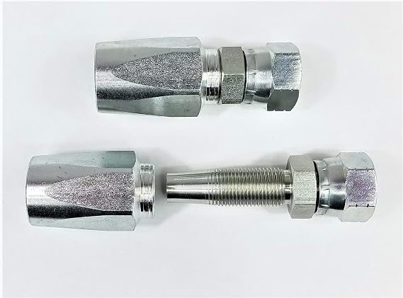 CR Performance 2qty Reusable Hydraulic Fitting 38 Inches -06 Swivel Female JIC to 38 2-Wire R2 Hose- Reusable Hydraulic Hose JIC Fittings