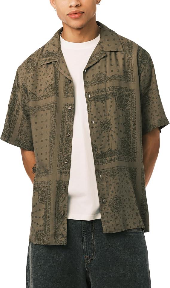 Buffalo David Bitton Men's Short Sleeve Cloud Drape Soft Weave Button Down