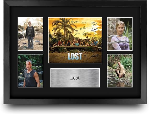 HWC Trading Lost Gifts Printed Signed Autograph Presentation Photo Montage Display for TV Show Fans - 16" x 12" Framed