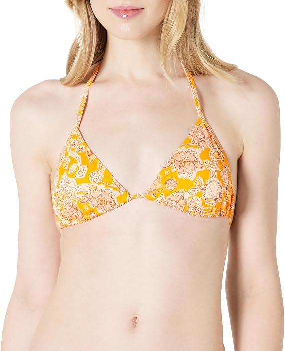 Amazon Essentials Women's Light Support Triangle Bikini Top with Removable Cups