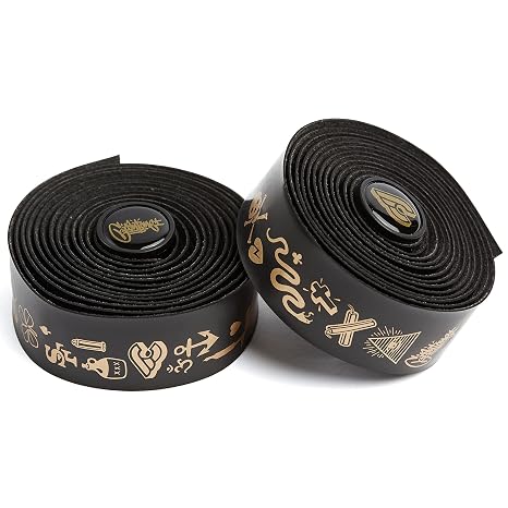 Cinelli Volèe Handlebar Tape, Mike Giant Black/Gold