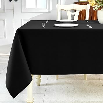 IVAPUPU Textured Linen Table Cloth for Rectangle Table - Waterproof Fabric Tablecloth Rectangular Wrinkle Free Wipeable Dining Cover for Wedding/Birthday/Party Decor, 52 x 70 Inch