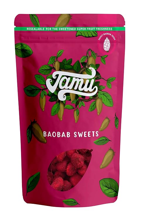 Vtamu Fruit and Vanilla Baobab Sweets, 4 Pieces, 100g