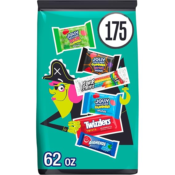 Hershey Assorted Fruit Flavored Halloween Candy Bulk Variety Pack, 62 oz