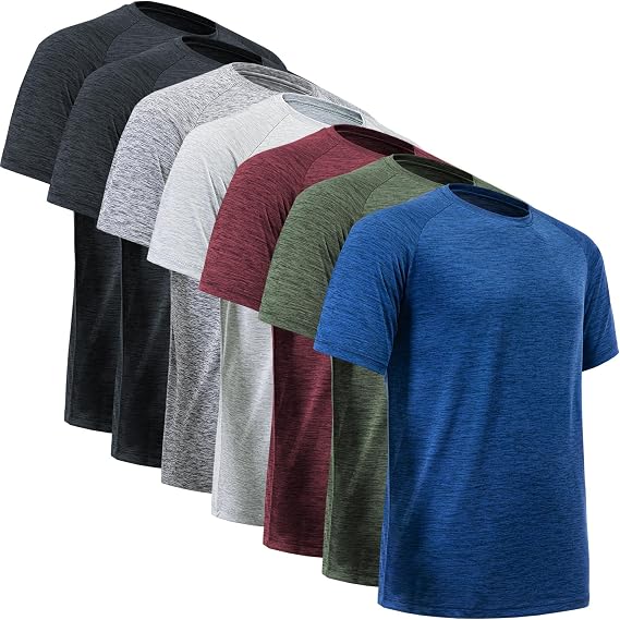 BALENNZ Workout Shirts for Men Quick Dry Athletic Shirts & Tees | Moisture Wicking Active Performance Tshirt for Gym, Running, Training, Hiking, Basketball, Crew Neck Short Sleeve Basic Tee