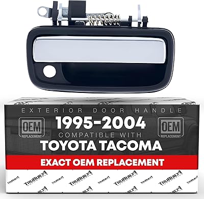 Exterior Front Passenger Door Handle Replacement - Compatible with 1995-2004 Toyota Tacoma, 04-12 Toyota Hilux - Mordern Chrome Lever, Plastic - OEM 69210-35030, 769MX