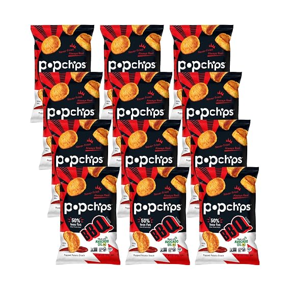 Popchips BBQ Popped Potato Chips, 5 Ounce -- 12 per case.