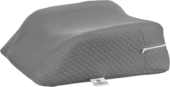 Therapeutica Premium Pillow Cover Travel Pillow with Zipper Gray AVG | Quilted zippered pillow cover protects your Therapeutica Travel Pillow while adding soft, comfortable comfort.