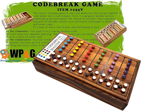 Codebreak Game Top Strategy Wooden Board Games for Age 12+ and Adults