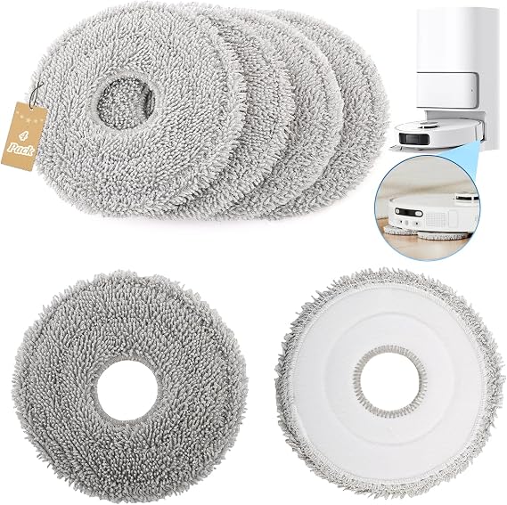 Pack of 4 Mop Pads for Dreame L10 Ultra/ L10S Pro/ L10S Ultra/ L10S Pro Ultra Heat/ L10 Prime/ L20 L30 L40 L50 Ultra/ X30 X40 X50 Ultra/Mova E30 Ultra P50 Pro Ultra Wipes Replacement Mop Pads xx