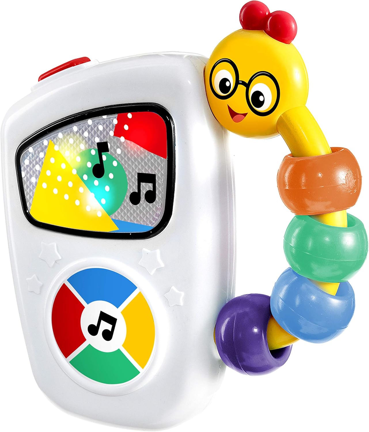 Baby Einstein, Take Along Tunes Musical Toy, Interactive Baby Toy with Lights & 10 melodies, Bead Chaser, Early Development, Volume Control, Ages 3 months