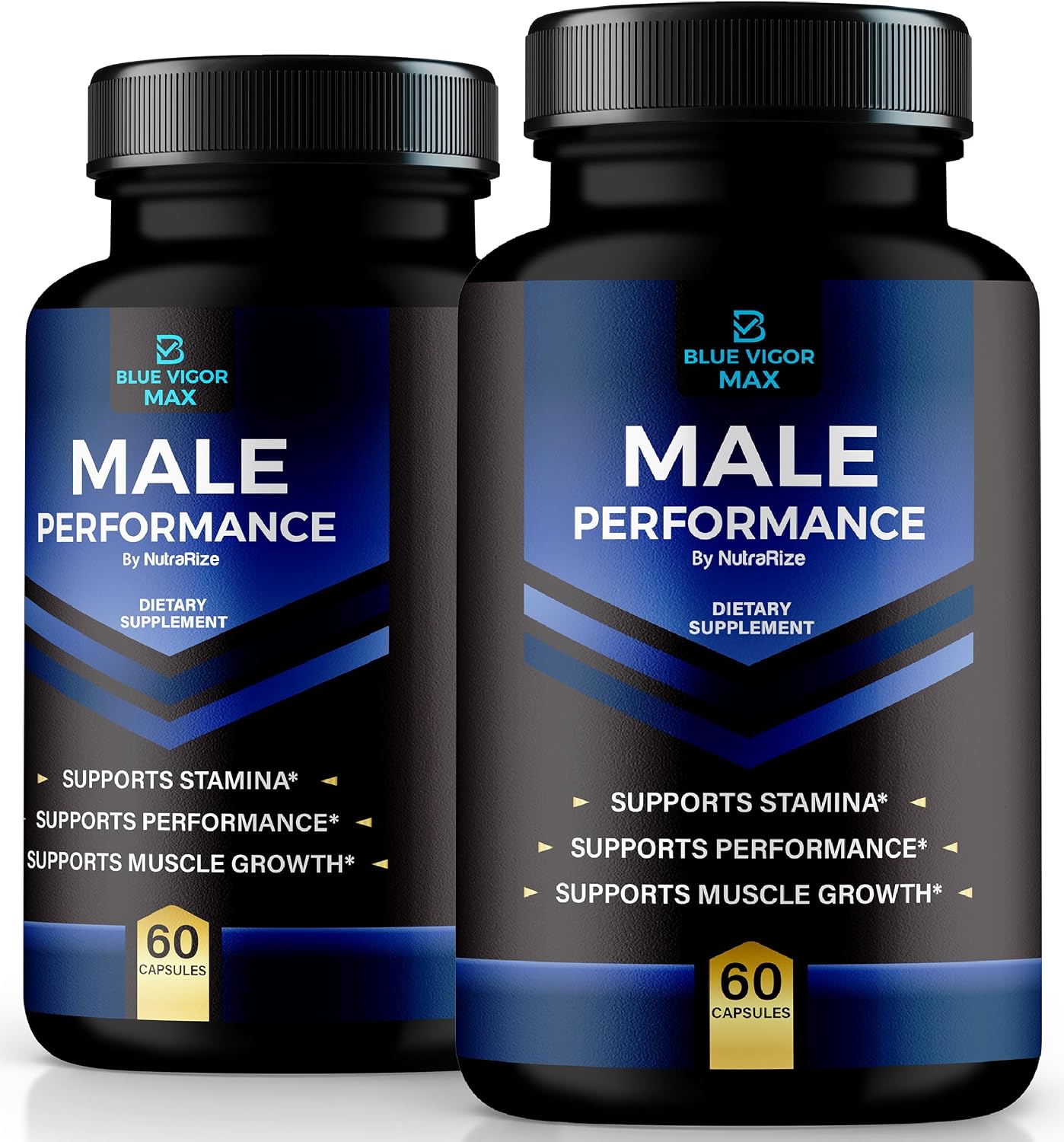 (2 Pack) Blue Vigor Max Pills for Men, All-Natural Formula for Male Fitness and Stamina, Premium Capsules for Daily Nutrition, Performance & Energy, Official Supplement for Man Reviews (120 Capsules)