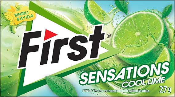 First Sensations Misket Limonu ve Nane Aromalı Şekersiz Sakız 27g