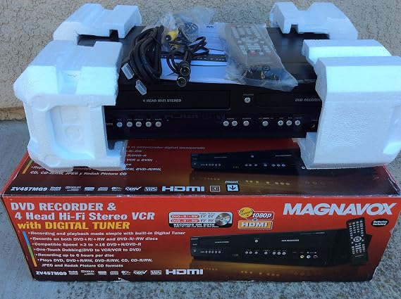 Magnavox ZV457MG9 DVD Recorder and 4-Head Hi-Fi Stereo VCR