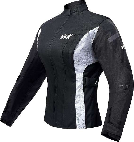 HWK Adventure Motorcycle Jacket Women with Armor, 600D Cordura, All-Season