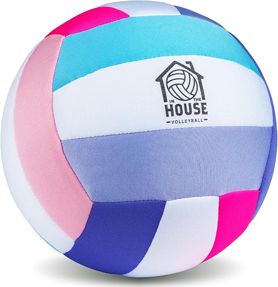 in The House Soft Indoor Volleyball for Boys & Girls (Ages 3+) Realistic Feel - Training Ball for Indoor Play - Bring Vball Practice Home - Great Gift for Any Volleyball Player