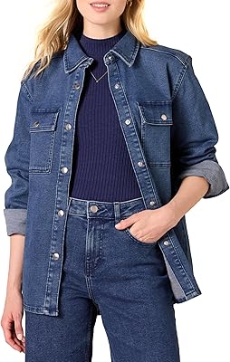 Amazon Essentials Demis Pick Womens Oversized-Fit Heavyweight Denim Shirt Jacket