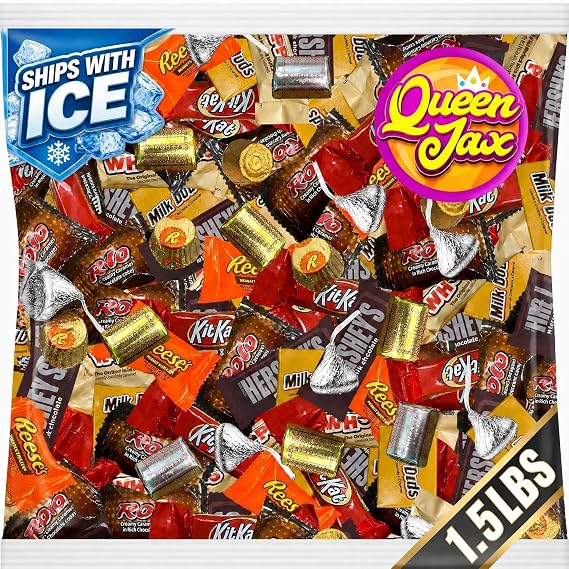 Assorted Chocolate Candy Variety Pack Bulk - 1.5 Lb Bulk Candy Chocolate Mix - Chocolate Candy Bulk - Chocolate - Bulk Candy Individually Wrapped Chocolate Candy Bars - Candy Bulk - Father's Day - Cold Pack Included