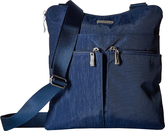 Baggallini Horizon Crossbody Bags for Women 10x10.5 Lightweight Water-Resistant Nylon RFID Purse Handbag w/Wristlet Included