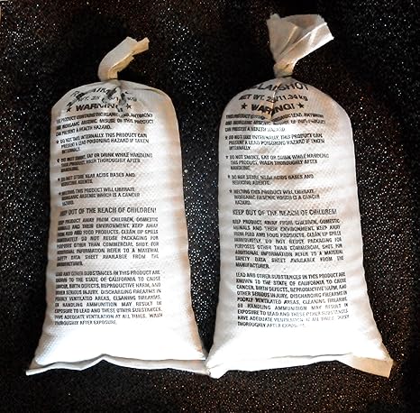 Washed and Re-graphited Reclaimed Lead Shot (2-25) Bags 50 pounds by RotoMetals Made in USA