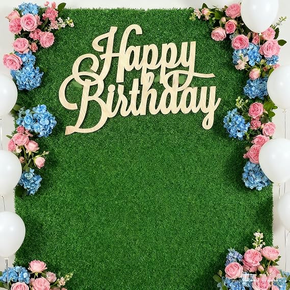 Happy Birthday Wood Sign for Backdrop,Happy Birthday Letters Sign for Balloon Arch Party Balloon Arch Backdrop Decorations Wall Photo Prop,17x13inches