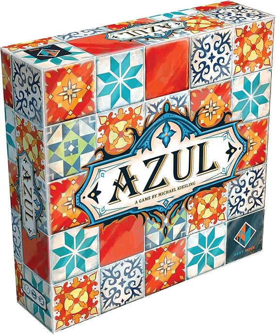 Asmodee Azul Board Game - Mosaic Pattern Placement & Beautiful Art Adult Board Games, Award-Winning Strategy for Adults & Families, Family Fun for Adults, 2-4 Players Ages 8+, 30-45 Minute Playtime