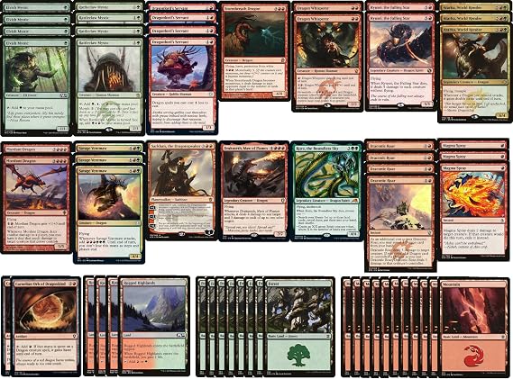 Elite Red Green Dragon Deck - Modern Legal - Custom Built - Magic The Gathering - MTG - 60 Card