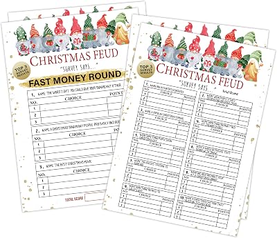 Friendly Feud Trivia Game - Christmas Party Ice Breaker for Adults