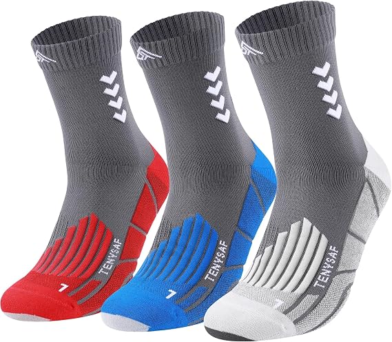 Crew Compression Running Socks: 15-20 mmhg Arch Support Compression