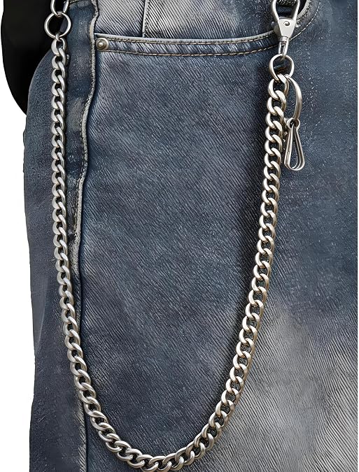 Pants Chain - Wallet Chains for Men Women, Punk Gothic Belt Chain Jean Chain with Lobster Clasps,Metal Chain for Jeans, Wallet, Purse, Bag