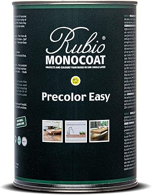 Rubio Monocoat Precolor Easy, Indoor Water-Based Wood Stain & Pre-Treatment, 200 ft2 - Cashmere Brown | Quick-Dry, Eco-Friendly Pre-Color Bonding Stain for Indoor Use with Oil Plus 2C | 1 Liter