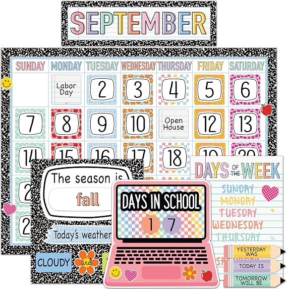 Teacher Created Resources Cool for School Calendar Bulletin Board Set (TCR9300)