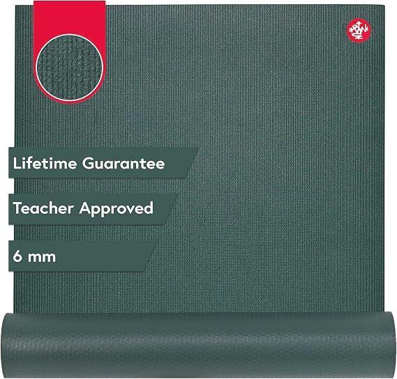 Manduka Pro Yoga Mat Instructor Recommended Grip Texture 6mm Ultra Dense for Yoga, Home Studio & Pilates