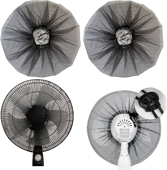 Fan Covers for 12 Inch Oscillating Table Fan,Mesh Cover for Kid Safe and Finger Protector,Reusable Dustproof Cover, 12" Round Desk or Stand Fan Safety Covers,(Not Included Fans),2 PKS