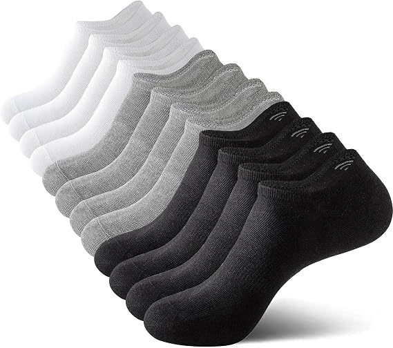 HIGIXCH No Show Men Socks Low Cut Non Slip Cotton Invisible Sock 6 Pairs