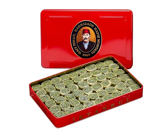 Hafiz Mustafa 1864 Istanbul Baklava Pastry Box - Baked Baklava Dessert Snacks Made from Fresh Phyllo Dough Sheets, Pistachio, Hazelnut, Walnut - Turkish Sweets Tray Gift Ideas for Birthday, Christmas