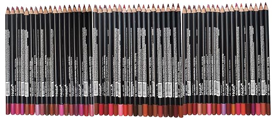 Nabi Lip Liner Pencil Set - 54 Pcs Lip Pencil Bulk Pack | Long Lasting Lip Liner for Women | Assorted Colors Makeup Lip Liners | Professional Quality