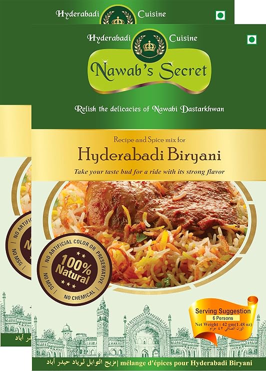 Nawab's Secret Hyderabadi Biryani Masala, 50 gm (Pack of 7)
