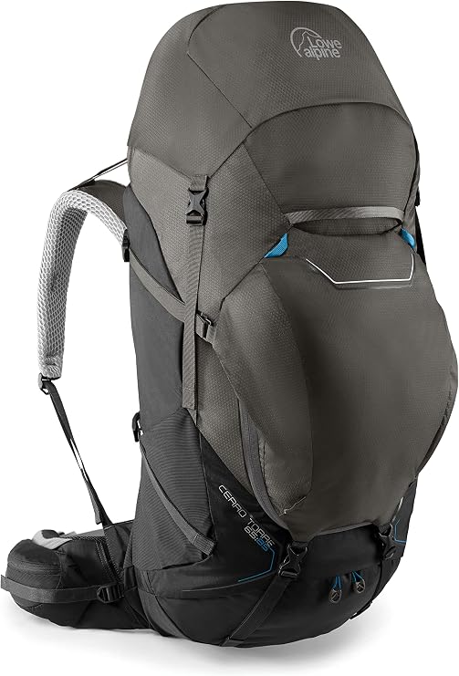 Lowe Alpine Cerro Torre Long-Distance & Remote Hiking Backpack, Cerro Torre 65:85 Liter M/L, Black/Greyhound