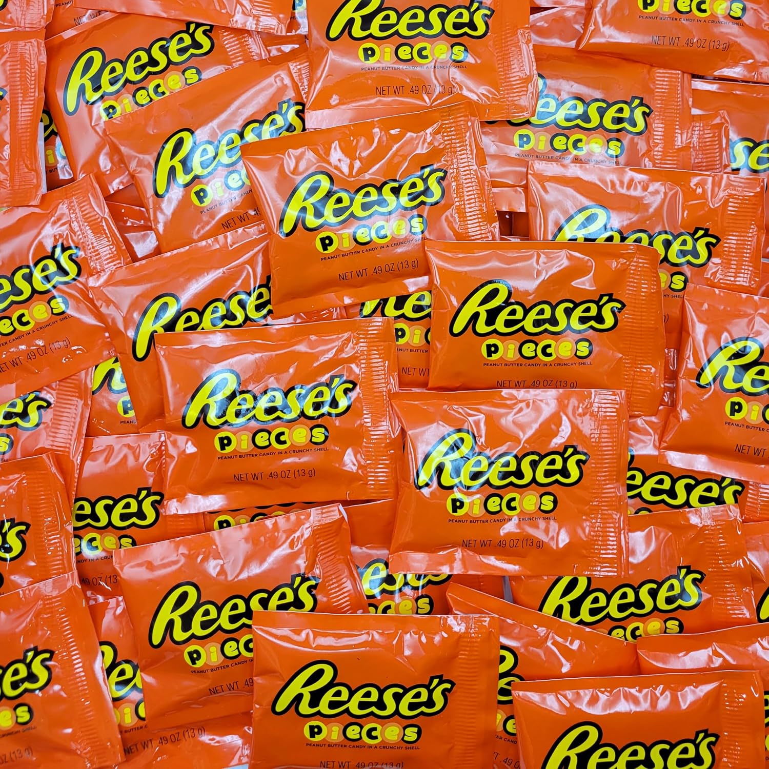 CandyKrave Reses Pieces Peanut Butter Minis Chocolate Candy - 2 lb Reses Bulk Christmas Chocolate candy - Bulk Individually wrapped mini chocolate candy for kids & Christmas