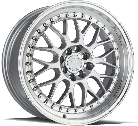 AodHan Dual Phase Forged AH02: 17x8 Wheel, 4x100/114.3 Bolt pattern, 73.1mm Hub Bore, 35mm Offset - Silver w/Machined Lip